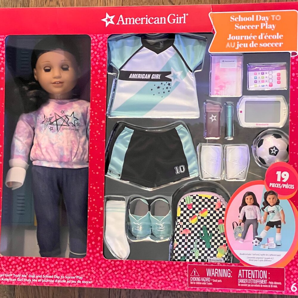 American Girl® Truly Me™ Doll #82 and School Day to Soccer Play set